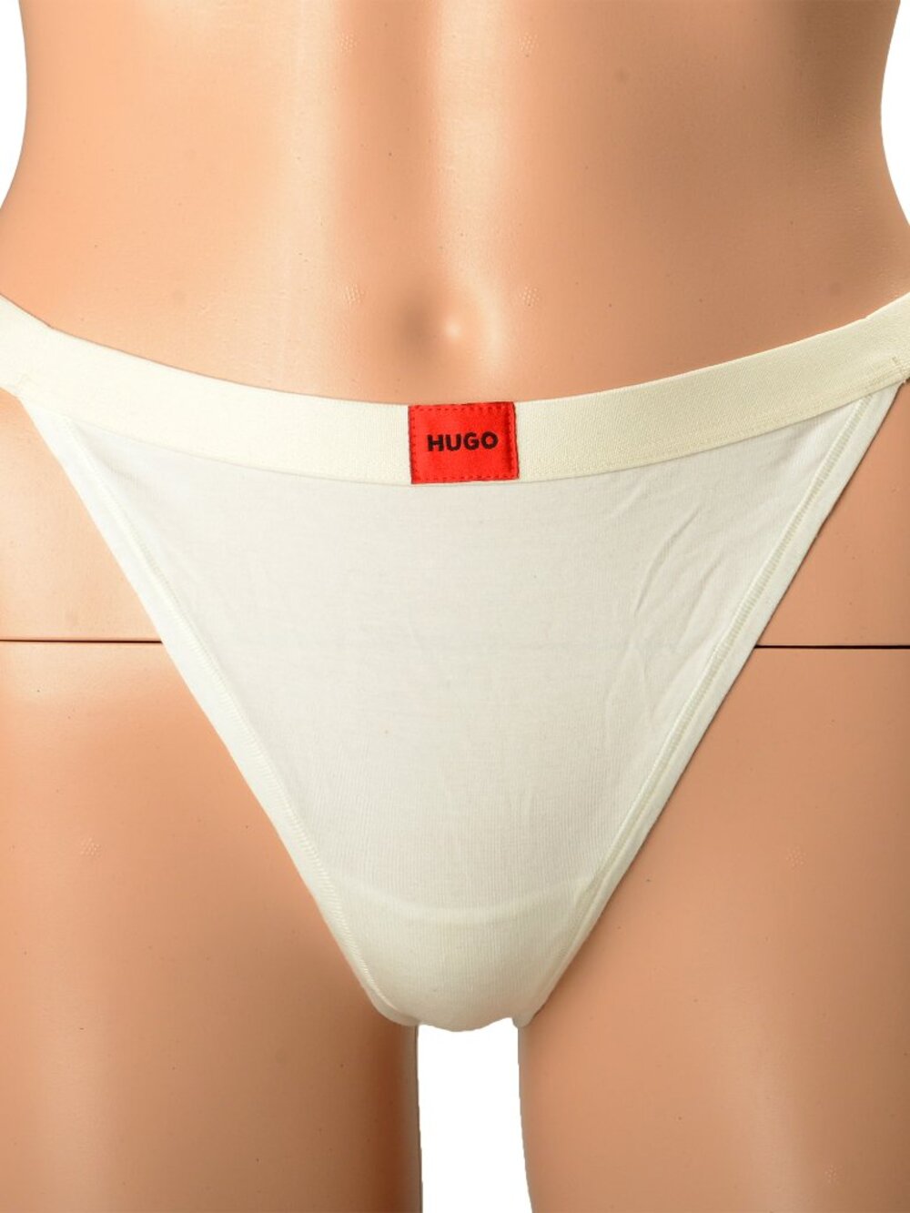 Hugo Boss Women's "Signature String" Ivory Logo String Panties US S IT 40